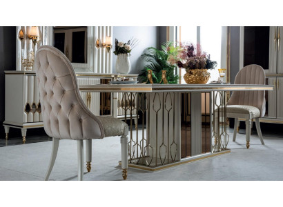 Esszimmer Set Weiß Esstisch Schön 4x Stühle Modern Elegantes Design Neu 5tlg.