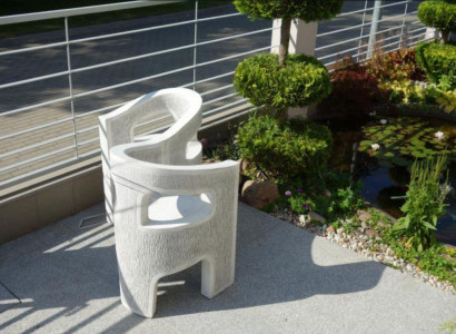 Antik Stil Stein Sessel Bank Stuhl Garten Terrase Edler Design Thron Neu s205005