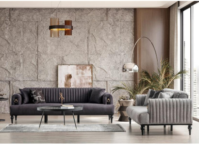 Elegantes 3+3-Sitzer Sofa Set Luxus Couchgarnitur Gemütliche Wohnlandschaft