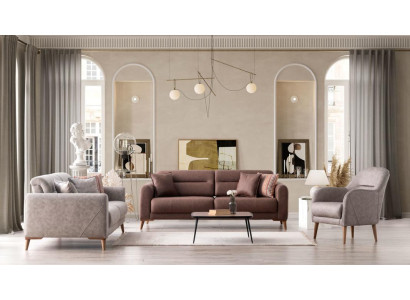 Komfortable 3+3+1 Sofagarnitur Stilvolles Designer Luxus Relaxgarnitur Loungeset