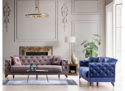 Elegante Sofagarnitur 3+3 Sitzer Perfekte Kombination aus Stil und Komfort