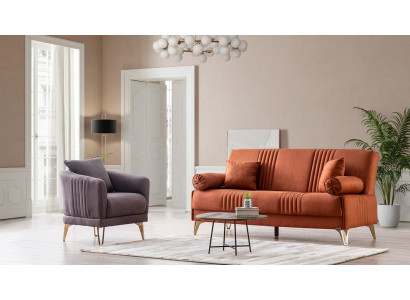 Komfortable 3+1 Sitzer Sofagarnitur aus hochwertigem Stoff für modernes Wohnen