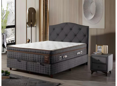 Luxuriöses Boxspringbett Elegantes Kopfteil Modernes Design für Komfort und Stil