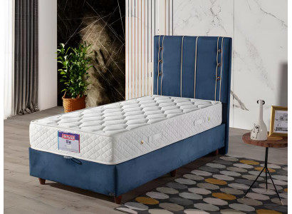 Modernes Bettgestell mit elegantem Lederbezug für stilvollen Schlafkomfort