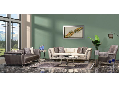 Luxus Sofagarnitur 3+3+1 Sitzer modern Set Design Sofa Polster Neu