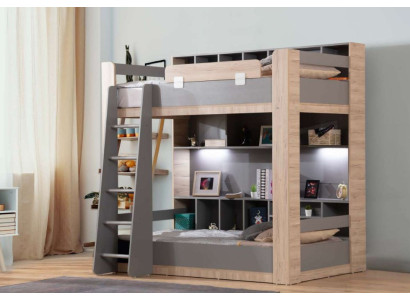 Designer Kinderzimmer Bett Etagenbett Luxuriöses Jugendbett 2-Stock Bett