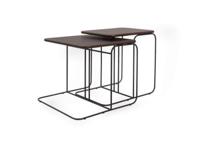 2x quadratische Beistelltische in angesagtem Look für vielseitige Nutzung