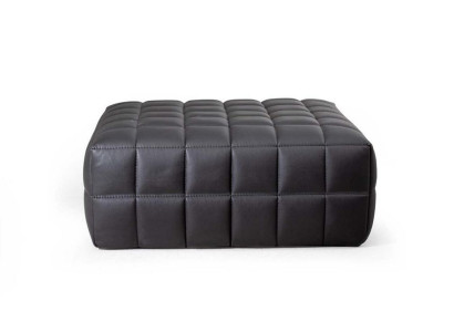 Stilvoller Schwarzer Hocker Kunstleder Fußhocker Wohnzimmer Möbel Neu