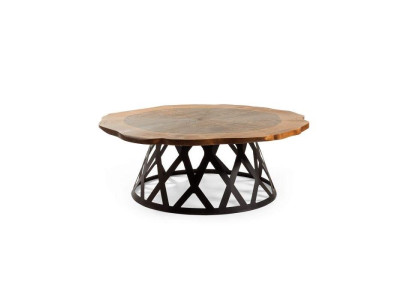 Design Couchtisch Luxus Rund Form Metall Elegantes Wohnzimmer neu