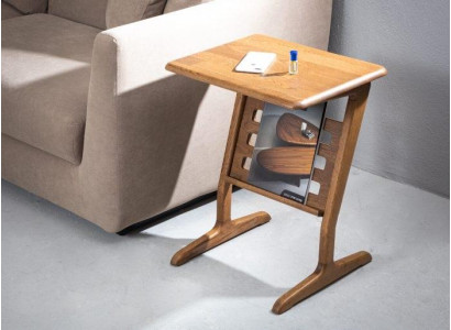 Exklusiver Zeitungstisch Wohnzimmer Beistelltisch Holz Edler Couchtisch