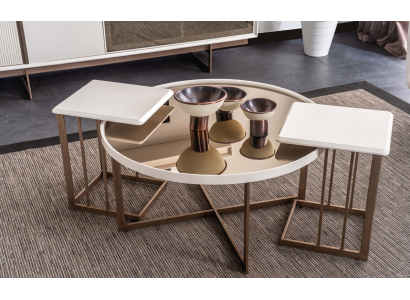 Moderne Wohnzimmer Couchtisch Garnitur Designer 2x Beistelltische 3tlg