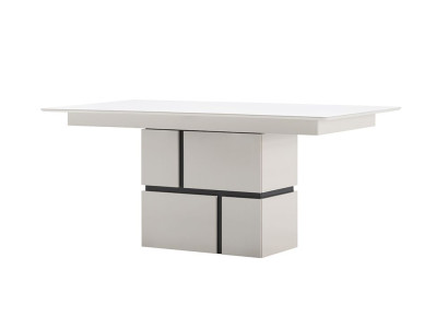 Weißer Esszimmer Tisch Esstisch Luxuriöser Holz Ausziehbarer Tisch Neu