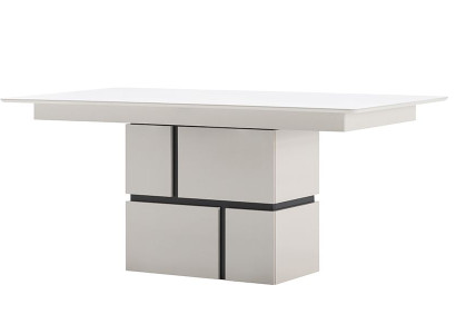 Weißer Esszimmer Tisch Esstisch Luxuriöser Holz Ausziehbarer Tisch Neu