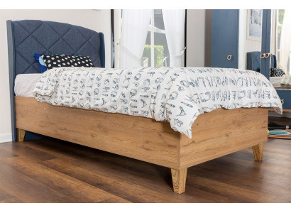 Blau-Braunes Kinderzimmer Bett Luxuriöses Einzelbett Schlafzimmer Möbel