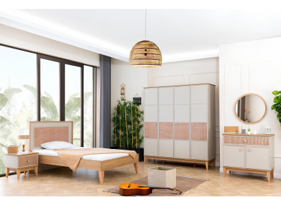 Komplettes Kinderzimmer Set Designer Bett Schrank Schreibtisch Kommode