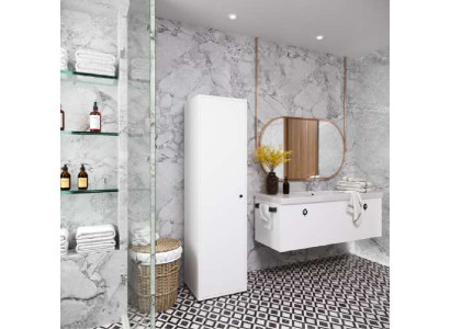 Badezimmer Badschrank Modern Design Mit Regalen Weiß Rechteckig Modern