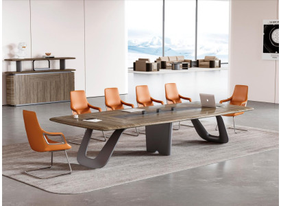 Exklusiver Konferenztisch Designer Schrank Moderne Schicke Büromöbel