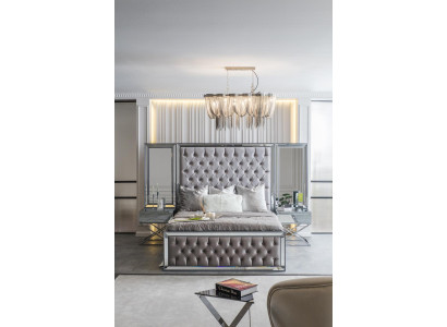 Luxus Bett Schlafzimmer Betten Chesterfield Design Nachttische 3tlg