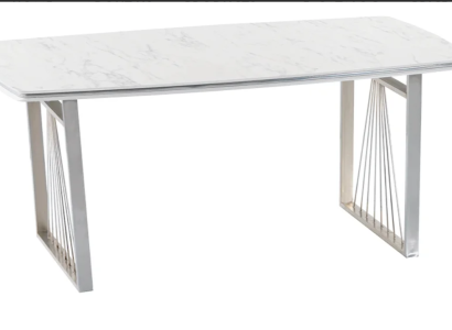 Moderner Esstisch weißer Tisch Esszimmer Wohnzimmer luxuriöses Design Tische