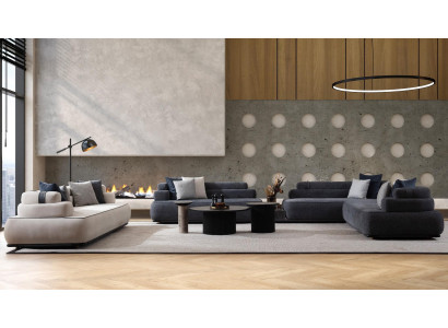 Wohnzimmer garnitur Eckosfa Sofa Sessel Couchtisch Modern Textil Komplett Neu