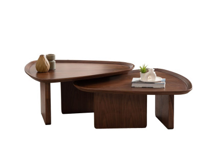 2x Couchtische Design Tische Wohnzimmer Hochwertiges Luxus Holz Modern Design