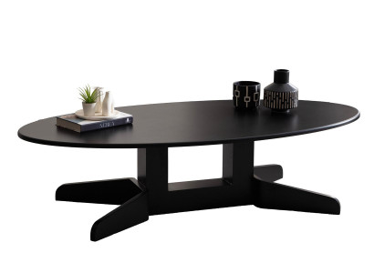 Couchtisch Luxus Design Holz Tisch  Wohnzimmer Schwarz Stil Modernes