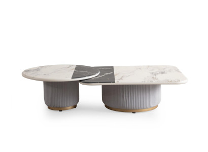 2x Couchtisch Luxus Design Holz Tisch  Wohnzimmer Schwarz Stil Modernes