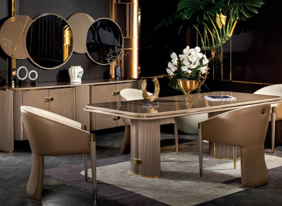 Set 7tlg Esstisch 4x Stühle Sideboard Essgruppe Garnitur Lehnstühle Modern Neu