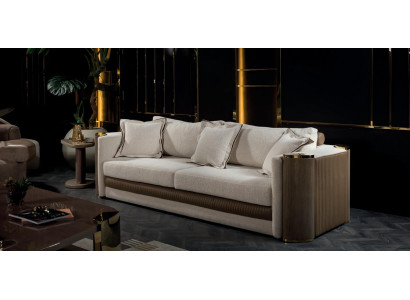 Sofa 3 Sitzer Luxus Wohnzimmer Möbel Luxus Design Einrichtung Moderne Stoff Neu