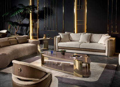 Sofa Set 5tlg Sessel Luxus Wohnzimmer Design Polster Moderne Stoff Neu Möbel