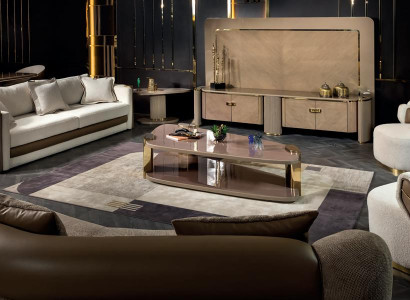 7tlg Sofa Set Sessel Couchtisch TVUnit Luxus Wohnzimmer Design Polster Stoff Neu