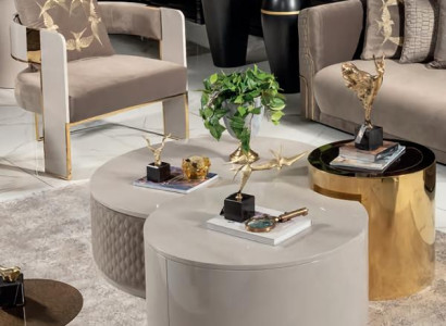 Sessel Couchtisch Wohnzimmer Sitz Modern Design Holz Polster JV Möbel Neu