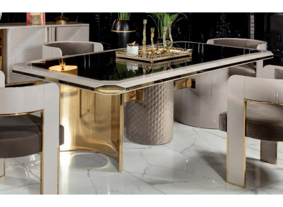 Esstisch Esszimmer Moderne Holz Möbel Luxus Beige MDF/Spanplatte Einfarbig Neu