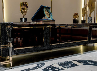 Sideboard Braun Möbel Modern Wohnzimmer Einfarbig Luxus Design Einrichtung Holz