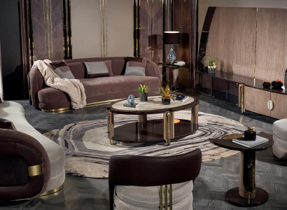 6tlg Set Sofas Sessel Couchtisch Beistelltisch Luxus Wohnzimmer Design Modern