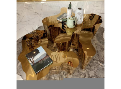 Couchtisch Luxus Modern Gold Wohnzimmer Design Ästhetik Schönheit Hochwertigkeit