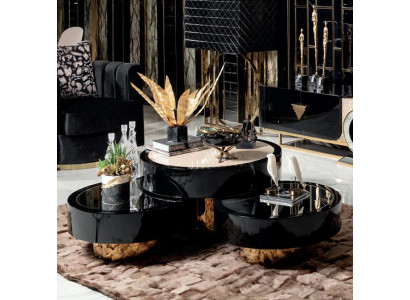 Couchtisch Schwarz Luxus Modern Wohnzimmer Modern Dunkles Holz Design Ästhetik