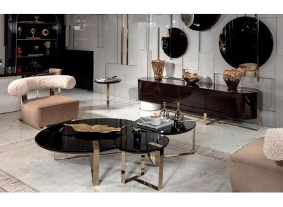 Sessel Couchtisch Beistelltisch Sideboard Spiegel Wohnzimmer Wohnzimmer Set 5tlg