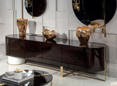 Sideboard Wohnzimmer Möbel Luxus Design Modern Einrichtung Flügeltür Holz Neu