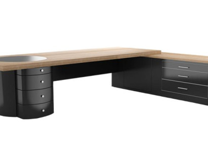 Schreibtisch mit Regal Tisch Chef Exclusive Büro CEO Holz Modern Arbeitszimmer