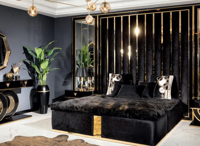 Set 5tlg Bett Nachttisch Kommode mit Spiegel Schlafzimmer Holz Beige Ästhetik