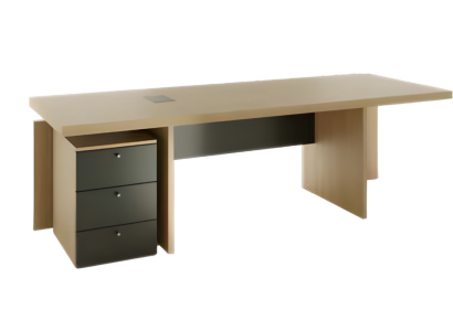 Schreibtisch Elegantes Arbeitszimmer Bürotisch Modern Bequemlichkeit Braun Holz