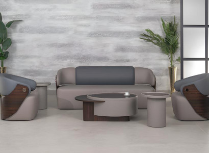 Arbeitszimmermöbel Büro Modern Schreibtisch Bürotisch Set 3tlg Holz Braun Neu