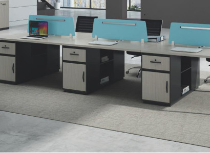 Teambürotisch Tisch Schreibtisch Co Working Gemeinschaftsschreibtisch 6 Personen