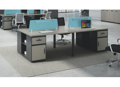 Schreibtisch Co-Working-Tisch Teambürotisch Gemeinschaftsschreibtisch 4 Personen
