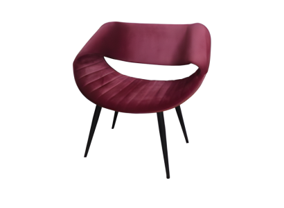 Bordeaux Esszimmerstuhl mit Armlehnen, Gepolstert, Modern, 66x50x79 cm