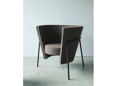 Brauner Sessel, Holzgestell, Modern, Einfarbig, 82x65x78 cm