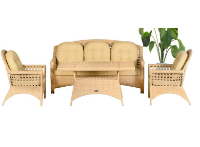 GartenMöbel Set4tlg Sofagarnitur Terrasse Sofa Couchtisch Benutzerfreundlichkeit