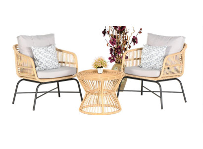 Garten Möbel Set3tlg Sofagarnitur Terrass Sessel Couchtisch Hochwertiges Lounge