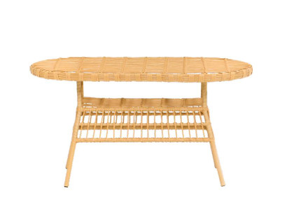 Esstisch GartenMöbel Rattan Terrasse Balkon Luxus Design Modern Hochwertiges Lux